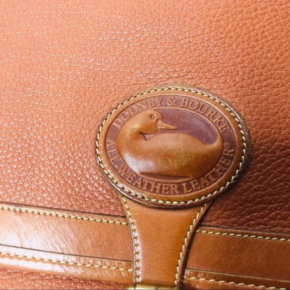 Dooney & Bourke Tan Leather Laptop Bag - Picture 4 of 11